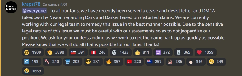 Dark and Darker удалена в Steam