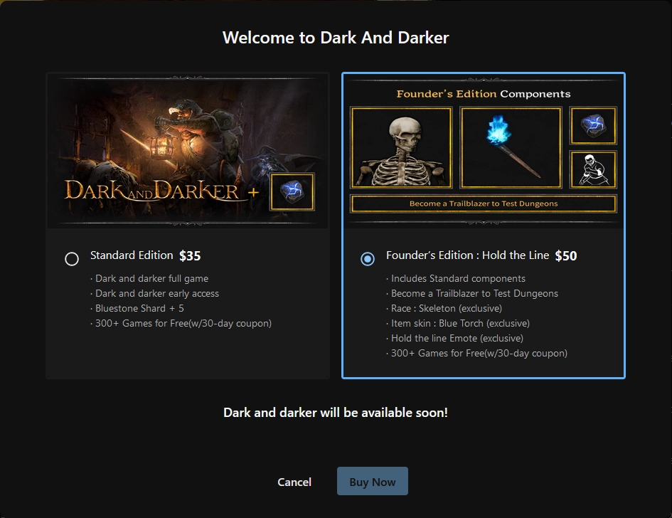 Ранний доступ Dark and Darker